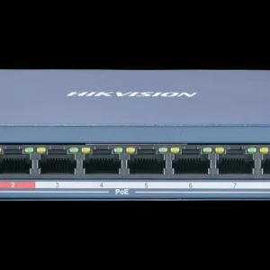 Top view of a Hikvision DS-3E0109P-EM 9-port Poe switch
