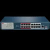 DS-3E0318P-EM Hikvision 16 Port Poe Switch Front View Hikvision DS-3E0318P-EM 16-port PoE switch, front view