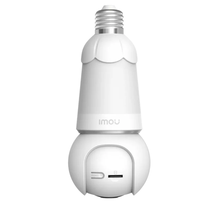 Imou Bulb Cam 3MP Night Vision wifi indoor security camera Back View Back View of an Imou Bulb Cam 3MP Night Vision wifi indoor security camera