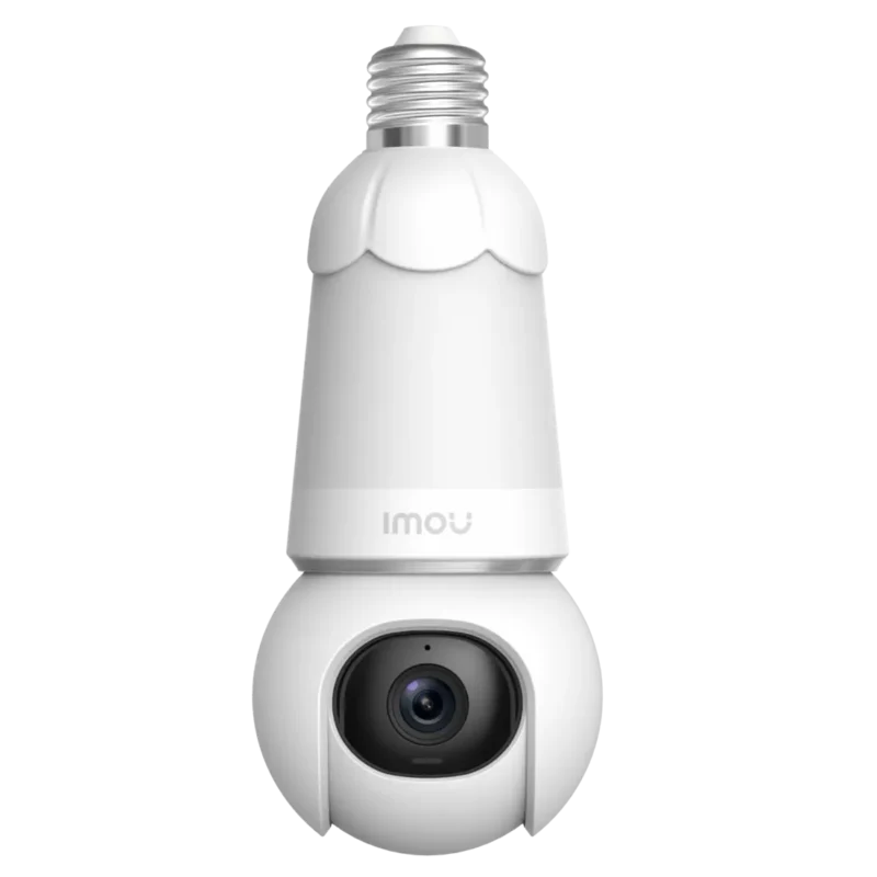 Imou Bulb Cam 5MP Night Vision Wifi Indoor CCTV Camera Front View Front View of an Imou Bulb Cam 5MP Night Vision Wifi Indoor CCTV Camera