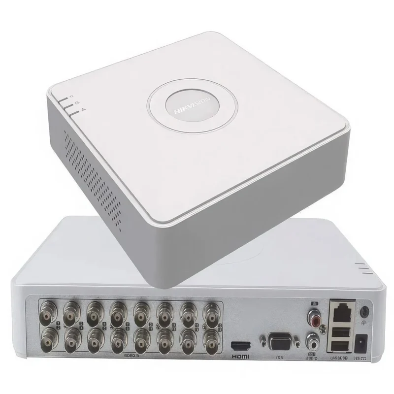 iDS-7116-HQHI-M1S Hikvision 16 Channel DVR Full View Full view of a Hikvision iDS-7116-HQHI-M1S 16-channel DVR